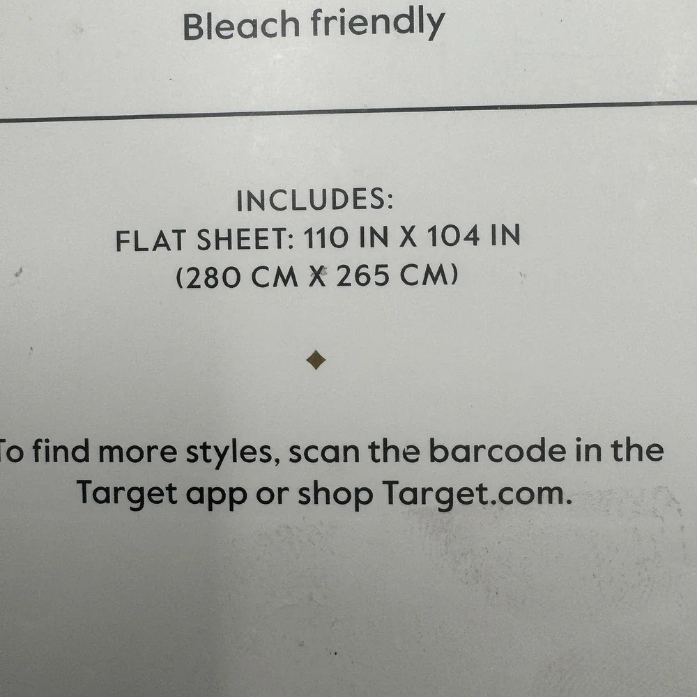 Threshold 400TC Performance Flat Sheet King Classic Gray Cotton Sateen Top NWT